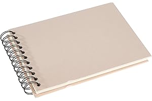 Rössler Papier 1329452581 - S.O.H.O. Álbum de fotos Wire-O 195 x 145 mm, 40 páginas blancas, Polvo, 1 unidad