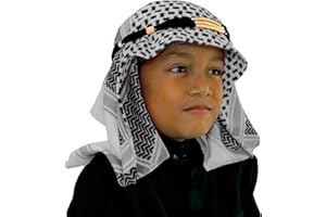 Desert Dress Palestine Childs Kids Boys Shemagh Scarf & Igal Set Pack Gift for Wedding Eid Ramadan Hajj Umrah