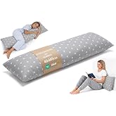 Long body pillow 40x145cm for ergonomic side sleeping Cotton | Fluffy filling keeps the shape breathable gentle on the skin a