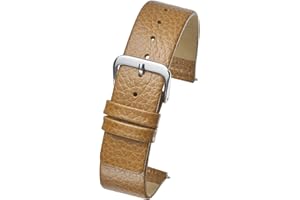 ALPINE INTERNATIONAL ALPINE Genuine leather watch band - Smooth flat leather watch strap 12mm, 14mm, 16mm, 18mm - black, tan, burgundy, pink, blue, green, purple, yellow