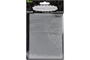 Darice Prägeschablone, Wald, Plastik, transparent, 10,8 x 14,6 x 0,4 cm