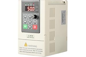 DEWINLVD inverter per motori 230 380 Ingresso monofase 220V Uscita trifase 380V 2,2KW Inverter di frequenza CNC Inverter di frequenza Modello di fabbrica JLS-E-2S-2,2GB-4T (con cavo di estensione 2m)