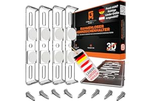 GENMAG® Portamatriculas Coche con Clips [Legal & Universal] Soporte Matricula Coche sin Marco | Porta Matriculas para Coches | Porta Matricula Coche | Portamatriculas Remolque e Coche | Invisible