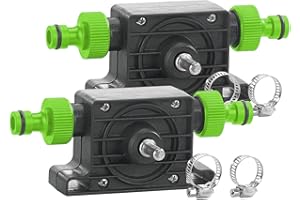 Royal Gardineer Wasserpumpe: 2er-Set Pumpenaufsätze für Bohrmaschinen zum Um- und Auspumpen (Wasserpumpe für Gartenschlauch, Gartenschlauch-Pumpe, Garten Bewässerung)