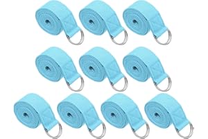 PATIKIL Yoga Strap for Stretching, Cotton Yoga Belt with Adjustable Metal D-Ring Buckle Stretch Band for Fitness Pilates