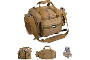 Goture Sac de pêche, Sac de Rangement Souple et imperméable en 600D avec Sangles pour Cannes à pêche, Pochette Amovible pour Bouteille d'eau, Cadeau pour Homme