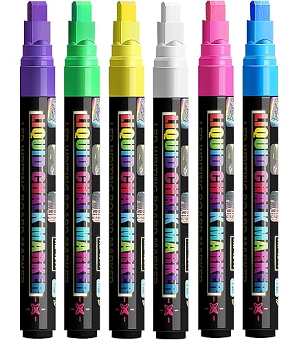 Yikki Flüssigkreide Stifte - 8 Stück Mit 16 Farben Doppelspitze