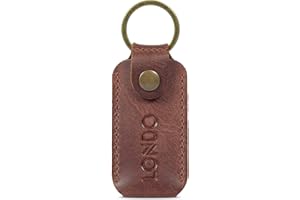 Londo Etui z prawdziwej skóry z brelokiem do kluczy Ledger Nano S Bitcoin portfel unisex, brązowy