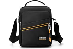 BAGZY Umhängetasche Herren Nylon Herrentasche Zum Umhängen Wasserdichte Für 9,7 Zoll IPAD Crossbody Bag Handytasche Männertasche Tägliches Mit Verstellbaren Schultergurt Sling Bag Für Reisen
