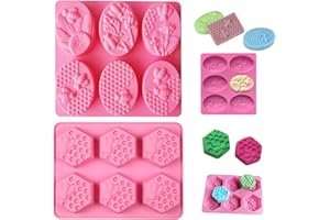 Aweisile Nido D'ape Sapone Stampo 2 Pezzi Stampi per Sapone a Nido D'ape Stampo in Silicone per Saponette Stampo per Sapone in Silicone a Nido D'ape Stampi per Sapone in Silicone per Sapone