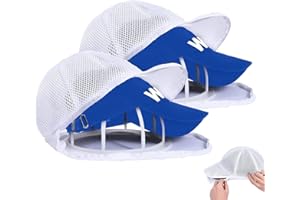 Hujinkan Baseball caps Washer Cage, 2 Pack Hat washing cage, Hat Cleaning Kit With Laundry Bag, hat wash bag Hat Organizer For Closet Storage and Hat Cleaning Stand