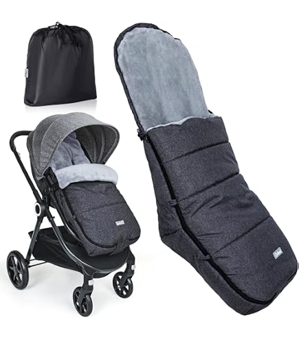 Chancelière Bébé XL Navaris - Nid D'ange Extra Large 112x45x7 Cm, Coton Et Polaire, Avec Ceinture Intégrée Et Sac De Transport, Pour 1 à 4 Ans