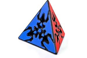 AOVNEA Cubo Gear, Cubo Magico Speed Cube, Stickless Magic Cube Puzzle Cube Giocattolo Educativo & Antistress per Adulti Bambini Principianti Professionisti Natale Compleanni Feste, Verde, Piramide