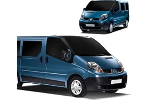 MaxEarn Housse de pare-brise de voiture 600D imperméable pour Renault Trafic 2001-2014, protection solaire, tapis thermique, occultant, anti-UV, gel, glace, poussière