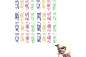 JoyEcho Lot de 24/32 Ressorts à Chat Jouets Interactifs, Jouet à Ressort pour Chat avec 4 Couleurs, Jouet pour Chats Actifs pour Propriétaires de Chats (24)