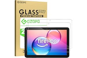 GOZOPO [2 Stück] Schutzfolie für Fire HD 8 Tablet (10. Gen/ 12. Gen, 2020/2022/2024 release) / Fire 8 Plus/HD 8 Kids/H D 8 Kids Pro, Panzer Schutz Glas Gehärtetem Displayschutzfolie