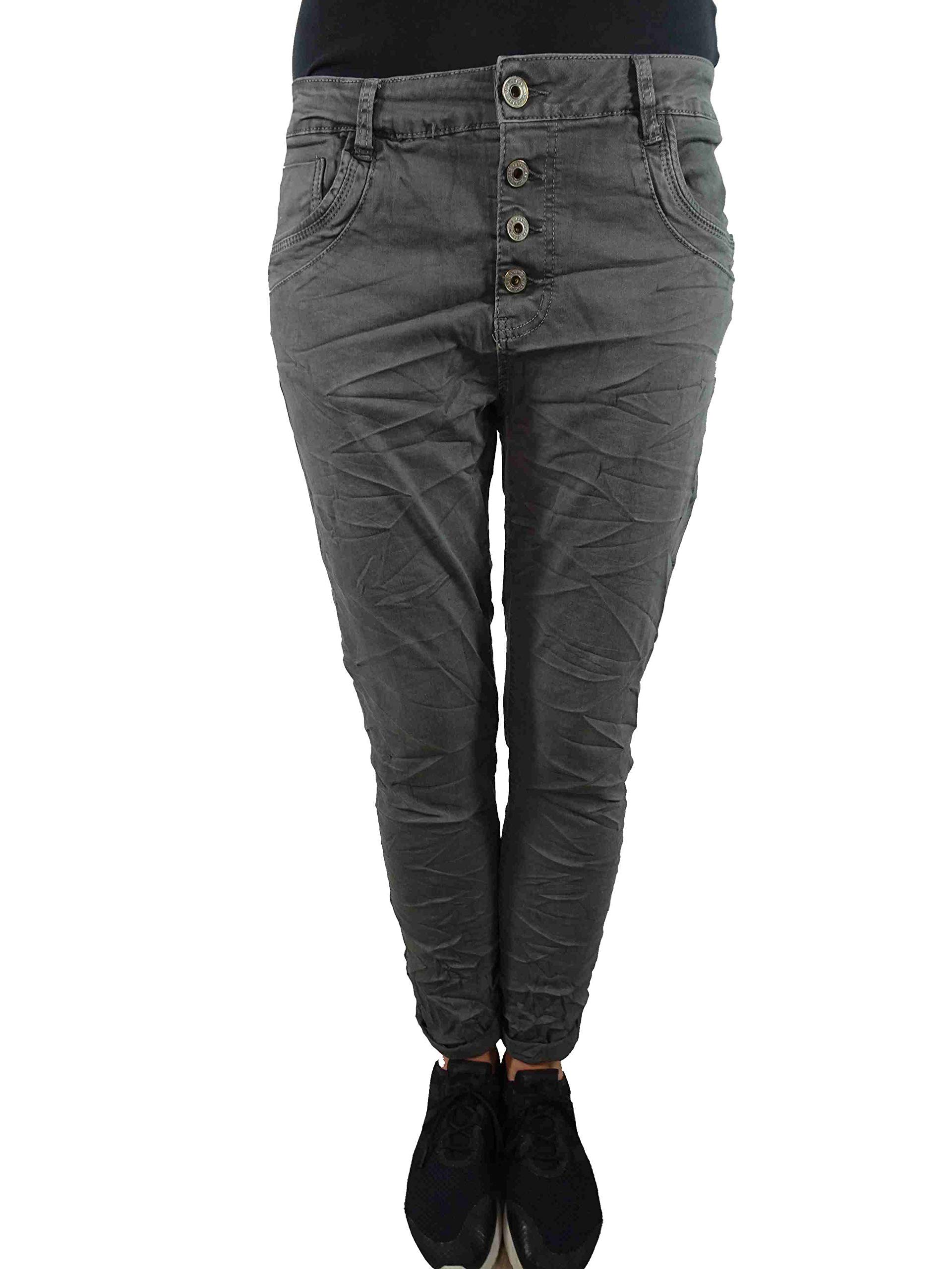 Short Baggy Stretch Avec Rabat Et Boutons Strass - Coupe 5 Poches, Taille Moyenne, Look Décontracté été - 2