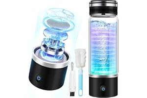 IUHFSIFS Upgrade Hydrogen Water Bottle with Brush【NO.1 Double Hydrogen Content】Hydrogen Water Bottle with TOP SPE PEM Technique, Improve Water in 3 Min