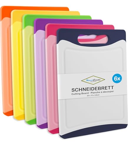 Schneidebrett-Set Aus Weizenstroh, 3 Farben (orange/grün/gelb) – Rutschfest, Mit Aufhängeloch, Ideal Für Küche & Outdoor