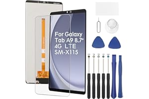RongZy Screen Replacement for Samsung Galaxy Tab A9 SM-X115 4G 8.7 Inch LCD Touch Screen Internal Digitizer for Samsung Galaxy Tab A9 Display Replacement Assembly with Tools Kit(Black)