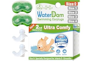 WaterDam Tapones para los oídos de natación, impermeables, ultracómodos, evitan los oídos del nadador