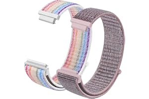 Vicloon 2Pcs Correas de Nylon para Reloj, 16mm 18mm 20mm Correa para Reloj Inteligente Universal, Correa Reloj de Repuesto, para Hombres y Mujeres