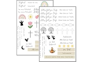 MilaBoo® Tatouages de bougie pour baptême I Autocollants DIY pour occasions spéciales, application facile, polyvalent (baptême)