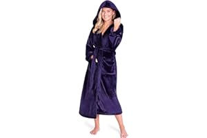 CityComfort Bademantel Damen Flauschig, Morgenmantel Damen, Fleece Bademäntel für Damen