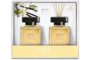 ‎IPURO ipuro - Essentials Raumduft SOFT VANILLA 2x50ml | Raumerfrischer mit Vanille, Sandelholz, Lakritz, Pfirsichblüte & Karamell Duft Aroma | Diffuser mit Stäbchen | Lufterfrischer für die Wohnung