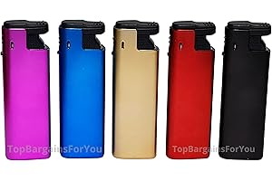 Zactly - 5 x FlameJack Colourful Windproof Dustproof Jet Lighters Really Powerful – LIMITED EDITION (Metal Plain Matt Finish)