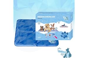 CoolPets Premium Kühlmatte - Geeignet für Hunde - rutschfest - Kühlung für Ihr Haustier - 120x75cm - XL
