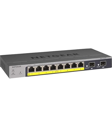 Netgear GS510TPP Gigabit Ethernet Smart Managed Pro Switch (Black