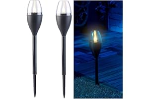 Lunartec 2 Torches de Jardin solaires à LED Aspect Flamme