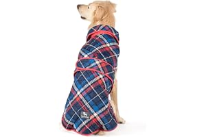 HUFT Grrberry Quilted Dog Jacket - Blue & Coral (4XL) Warm Dog Winter Jacket & Coat Stylish HUFT Dog Clothes Fleece Dog Jacket & Warmer for Labrador, Golden Retriever & XL Dogs