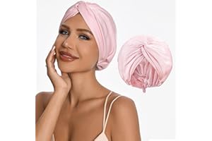 OTO BELLA Adjustable Silk Satin Hair Bonnet for Sleeping Women with 5% Mulberry Silk – Double Layer Hair Cap for Women, Extra Smooth Night Cap for Curly, Braided, Natural Hair – Silk Shower Cap (Pink)