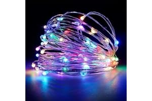 WEKRIGH Luci Stringa LED, 10M 100 LED Catena Luminosa con 8 Modalità Lucine Led Decorative, Luci Natale Impermeabile per Interni e Esterni, Camere da Letto, Giardino, Matrimonio, Albero (1 Pezzi colorato)