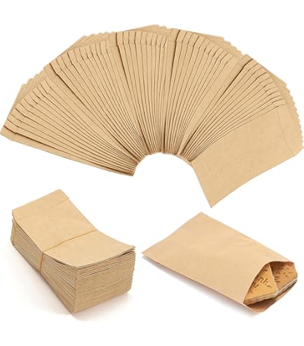 Lot De 50 Sachets En Papier Kraft 14x26x7 Cm - Pour Alimentaire, Cadeaux, Calendrier De L'avent - Fabriqué En Espagne, écologique
