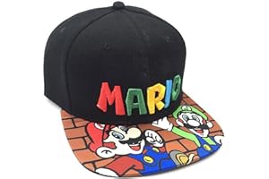 Ubephant Mario Baseball Casquette, Chapeau Mario, Mario Baseball Cap Ajustable Asquette De Baseball Casquette de 5-10 Ans pour Enfants Mario Chapeau Cadeau