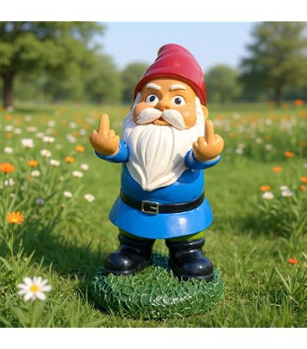 DIY Gartenzwerg Zum Selbstbemalen – 22,9 Cm, Mit Leerem Protestschild – Witzige Deko Für Garten & Wohnung