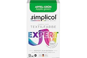 Simplicol Fabric Dye expert, Colorante per tessuti, colore per lavatrice o colore manuale, Verde (Apfel-Grün), 1 confezione