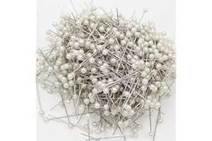 CDJX Head Pins,100pc Pearl Head Pins,Round Jewelry Pins for Wedding,DIY Dressmaking,Craft,Sewing,Decorations,Floral Corsage Bouquet Pins with Plastic Box