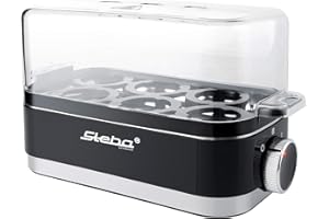 Steba EK 7 egg cooker 6 egg(s) 435 W Black, Stainless steel