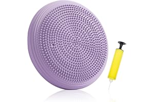HOMIRTY Aufblasbares Balancekissen, Rutschfeste Balancescheibe Sitzhaltungstrainer Physiokissen, Wackelkissen Aufblasbares Stabilitäts-Balanceboard mit Pumpe, für Fitness Yoga Gymnastik Rückentraining