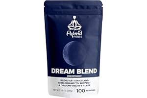 HYBRID HERBS - Dream Blend 10X Strength - Sleep Supplement with Organic Reishi Mushroom, Reishi Spores, Chaga & He Shou Wu, Sleep Aid - HIGH Potency 10:1 Extract - 100 Servings (100g)