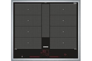 Siemens iQ700 Noir, Acier inoxydable Intégré (placement) Plaque avec zone à induction 4 zone(s)