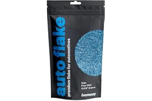 Hemway Auto Flake Glitter Belle 1/64" 0.015" 0.4mm 375 Micron Vernice Additivo Metal Flake 100g per l'uso con la Bici dell'automobile Furgone Wagon (Ocean Blue)