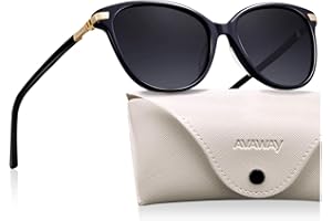 ‎AVAWAY AVAWAY Retro polarisierte Sonnenbrille für Damen UV-Schutz Damenbrille für Fotografie Wandern Reisen Fahren Kategorie 3 Vintage Acetat Rahmen