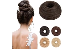 Benehair Chignon Coda di Cavallo Extension per Capelli Chignon Finto per Capelli Sintetici Coda Finta Capelli Facile Coda Capelli Bun Extension per Donne(Marrone scuro, 55g)
