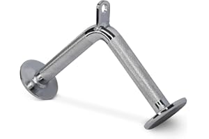 Yes4All Corde à triceps, barre en forme de V, barre rotative, poignée en D simple, ensemble de fixation de machine à câble à double poignée en D, fixation de traction LAT, de machine à câble