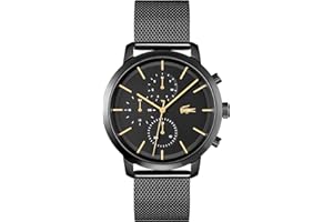 Lacoste Montre Analogique Multifunction à Quartz pour Homme Collection Replay avec Bracelet en Acier Inoxydable ou Cuir
